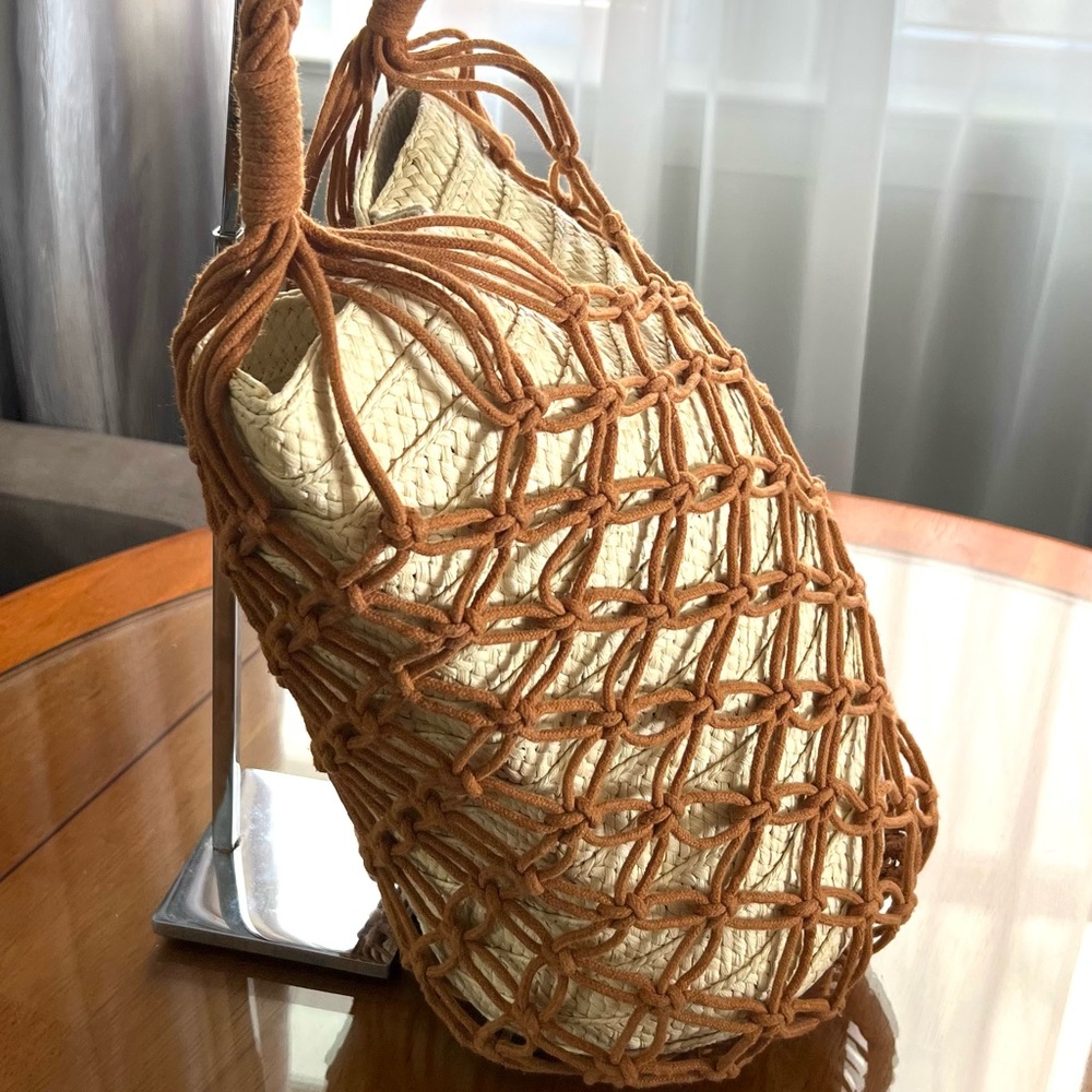 Universal Thread - Macrame Shoulder Handbag Os Go… - image 3
